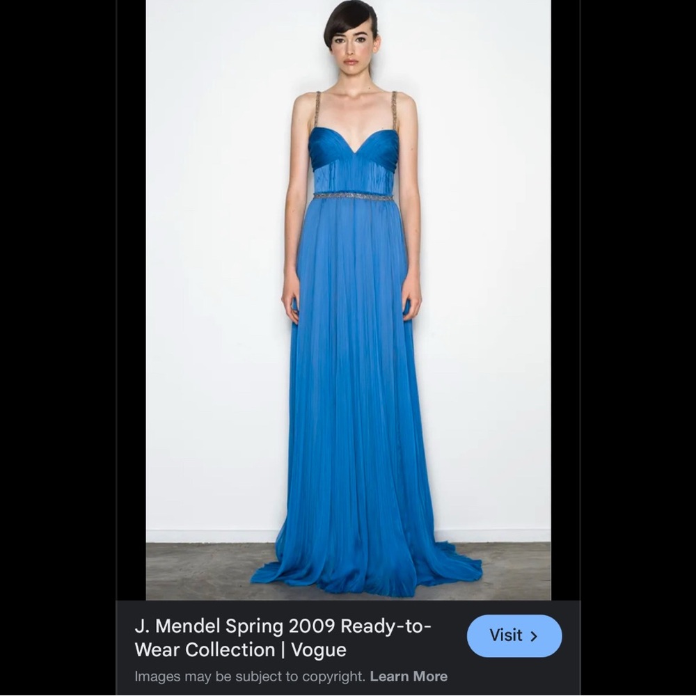 J Mendel couture knee length silk sweetheart bodice dress